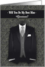 Will You Be My Best Man Custom Wedding Attendant card