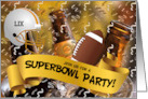 Superbowl Party Invitation Beer in a Bucket Football Theme Custom card