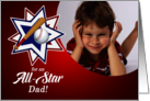 All Star Baseball Theme for Father’s Day with Photo card