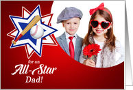 for Dad’s Birthday Baseball Sports Theme Photo card