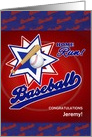 Home Run Congratulations Custom Baseball Theme card