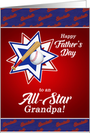 for Grandpa Father’s Day All Star Baseball Theme card