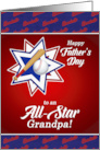 for Grandpa Father’s Day All Star Baseball Theme card