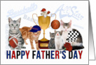 Father’s Day for Cat Lover Sports Theme card