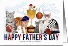 For Nephew on Father’s Day Sports Themed Cats card