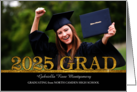 Class of 2025 Graduation Announcement Grad’s Photo Gold Bling card