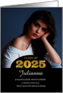 Class of 2025 Graduation Party Invitation Grad’s Photo Gold Bling card
