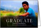 Graduation Party Invitation Simple Elegance with Name Photo 2024 card