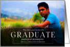 Graduation Party Invitation Simple Elegance with Name Photo 2025 card