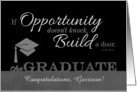 Congratulations Graduate Custom Gray and Classic Black card