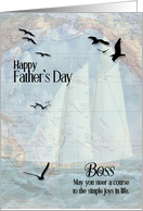 for Boss on Father’s Day Nautical Theme Sailing card
