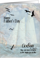 for Godson on Father’s Day Nautical Theme Sailing card