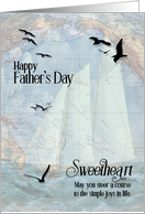 for Husband on Father’s Day Nautical Theme Sailing card