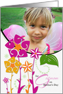 for Godmom on Mother’s Day Fun Floral with Photo card