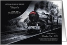 Railroad Retirement Invitation No. 40 Train Custom Text card
