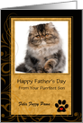 from the Cat on Father’s Day Gold and Black with Pet’s Photo card