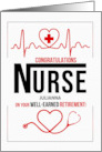 Retirement from Nursing Congratulations Custom Name card