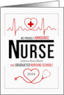 Nursing School Graduate Announcement Custom Name card