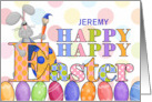 for Kids Easter Bunny Painting Easter Eggs card