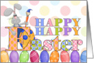 Happy Easter Easter Bunny Painting Easter Eggs card