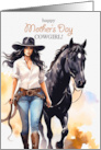 from the Horse on Mother’s Day Cowgirl and Black Horse card
