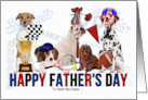 for Both My Dads on Father’s Day Dog Sports Theme card