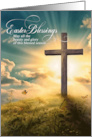 Christian Easter Blessings Cross on the Hill card