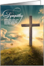 Christian Sympathy Religious Cross on a Hill card