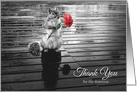 Thank You for the Donation Squirrel with Carnation card