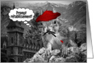 French Language Get Well French Squirrel Painter card