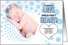 for an Aunt on the Birth of a Son Blue Congratulations Custom card