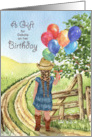 Money Enclosed Birthday Little Pink Cowgirl with Name card