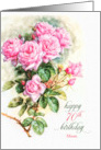 Mom’s 70th Birthday Vintage Rose Garden card
