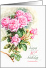 Grandmother’s 80th Birthday Vintage Rose Garden card