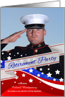 Military Retirement Party Patriotic Theme with Custom Photo card