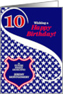 10th Birthday Law Enforcement Theme with Custom Text card