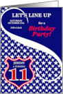 11th Birthday Party Law Enforcement Theme Custom Textx card