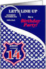 14th Birthday Party Invitation Law Enforcement Theme Custom Text card