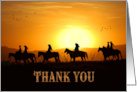 Volunteer Thank You Country Western Sunset Trail card
