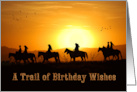 Birthday Country Western Cowboy Theme with Cowgirls card