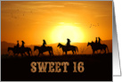 Daughter’s Sweet 16 Birthday Western Cowboys and Cowgirls card