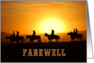 Farewell from All of Us Western Sunflowers and Horses card