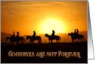 Good Bye My Friend Western Cowboys and Cowgirls on Horses card