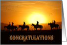 Congratulations Western Riders on Horseback Riding Blank card