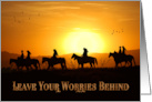 Encouragement Country Western Horse and Riders card