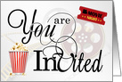 Movie Night Themed Party Invitation card