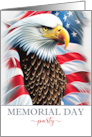 Memorial Day Party Invitations Patriotic American Eagle card