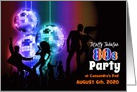 80s Themed Party Invitation Disco Balls and Dance Floor card