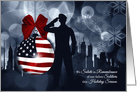 Christmas Remembrance Military Son American Flag card