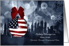 from Georgia American Flag Patriotic Holiday Blessings card
